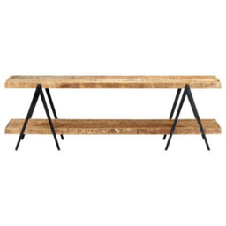 Berkfield Industrial Tv Cabinet 160X40X50 Cm Solid Mango Wood - thumbnail 1