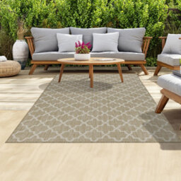 Homeart Outdoor Rugs Easy Cleaning Area Rugs For Balcony,garden,picnic,uv Weather Resistant  Beige Cream, 120 X 170 Cm - thumbnail 1