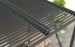 Celtic Leisure Skylux 3M X 3M Square Led Aluminium Pergola With 3 Privacy Pull Down Screens - thumbnail 3