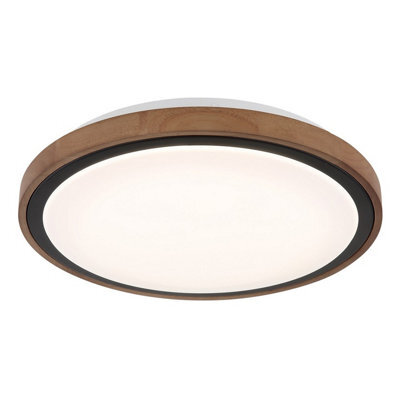 Luminosa Lighting Luminosa Bruno 36Cm Integrated Led Semi Flush Ceiling Light Matt Black Led 3000-6000K - image 1