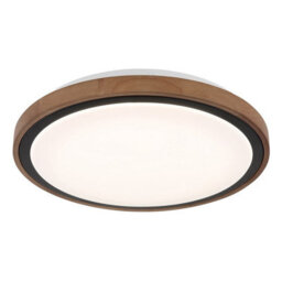 Luminosa Lighting Luminosa Bruno 36Cm Integrated Led Semi Flush Ceiling Light Matt Black Led 3000-6000K