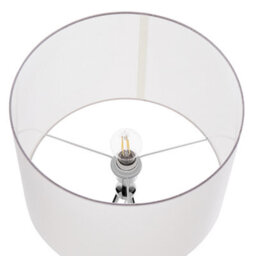 Beliani Floor Lamp Silver Tripod 148 Cm With White Drum Shade - thumbnail 5