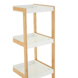 Premier Housewares Interiors By Premier Nostra Four Tiered White And Natural Shelf Unit - thumbnail 3