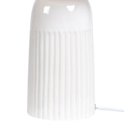 Beliani Off-White Textured Ceramic Table Lamp With Beige Linen Shade And Gold Accent, 50Cm - thumbnail 5