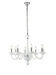 Luminosa Lighting Luminosa Alfiere 8 Light Chandeliers White 74X59Cm - thumbnail 1
