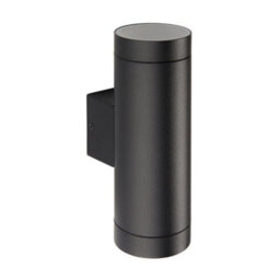 Luminosa Lighting Luminosa Palin Xl Outdoor Up Down Wall Lamp Textured Black Paint & Clear Glass Ip44 - thumbnail 4