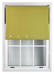 Furnished Thermal Blackout Roller Blinds With Round Eyelets & Metal Fittings - Green (W)140Cm (L)210Cm - thumbnail 2