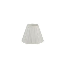 Lighting Collection Alma Off White Pleated Faux Silk Shade - thumbnail 2