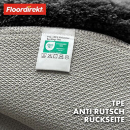 Floordirekt Sky Round Microfibre Bath Mat Soft 30mm Pile Non Slip Washable Bathroom Rug Black 95 X 95 X 3 Cm - thumbnail 4