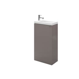 GoodHome Imandra Gloss Anthracite Single Freestanding Bathroom Cloakroom Unit (H) 790mm (W) 43.6mm - thumbnail 5