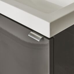 GoodHome Imandra Gloss Anthracite Single Freestanding Bathroom Cloakroom Unit (H) 790mm (W) 43.6mm - thumbnail 4