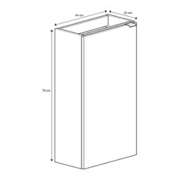 GoodHome Imandra Gloss Anthracite Single Freestanding Bathroom Cloakroom Unit (H) 790mm (W) 43.6mm - thumbnail 7