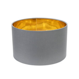 Valuelights Reni Grey & Gold Inner Drum Ceiling Lamp Shade And Bulb (D)25Cm - thumbnail 7