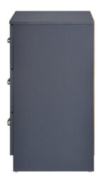 Modern Dark Grey Chest Of 3 Drawers Bedroom Furniture Storage Bedside Cabinet - thumbnail 5