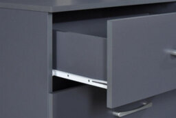 Modern Dark Grey Chest Of 3 Drawers Bedroom Furniture Storage Bedside Cabinet - thumbnail 6