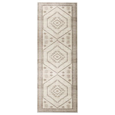 Bedlooms Radiant Cashmere Rug 60X220Cm, Geometric Rug, Anti Slip, Stain Resistant, Thick Long Hallways Runner - image 1