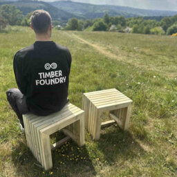 Timber Foundry Wooden Garden Dining Set With Steel X Legs 6- 8 Seater Table Only - thumbnail 6