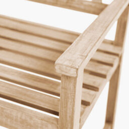 Pacific Lifestyle Brown Teak 3 Seater Acacia Wood Garden Bench - thumbnail 7