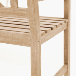 Pacific Lifestyle Brown Teak 3 Seater Acacia Wood Garden Bench - thumbnail 5