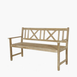 Pacific Lifestyle Brown Teak 3 Seater Acacia Wood Garden Bench - thumbnail 4