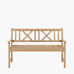Pacific Lifestyle Brown Teak 3 Seater Acacia Wood Garden Bench - thumbnail 3