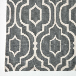 Homescapes Riga Grey And White 100% Cotton Printed Patterned Rug, 120 X 170 Cm - thumbnail 3