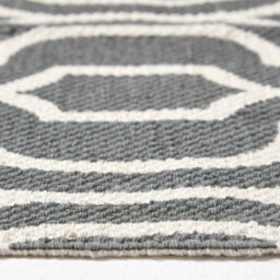 Homescapes Riga Grey And White 100% Cotton Printed Patterned Rug, 120 X 170 Cm - thumbnail 4