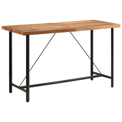 Vidaxl Bar Table 180X70X107 Cm Solid Wood Acacia And Iron - image 1