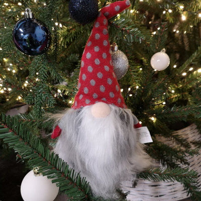 Samuel Alexander 34Cm Festive Gonk Cuddly Santa Indoor Christmas Plush Decoration In Polka Dot Hat - image 1