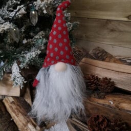 Samuel Alexander 34Cm Festive Gonk Cuddly Santa Indoor Christmas Plush Decoration In Polka Dot Hat - thumbnail 2