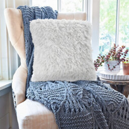 Thehotsale Comfortable Warm Square Faux Plush Throw Pillow Covers Pillowcases Without Insert White 45Cm X 45Cm - thumbnail 3