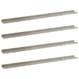 Berkfield Wall Shelves 4 Pcs Concrete Grey 115X9X3 Cm - thumbnail 2