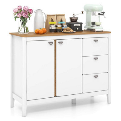 Buffet Cabinet Wooden Kitchen Cupboard W/2 Door And 3 Pull Out Drawers - image 1