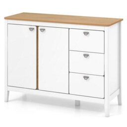 Buffet Cabinet Wooden Kitchen Cupboard W/2 Door And 3 Pull Out Drawers - thumbnail 3