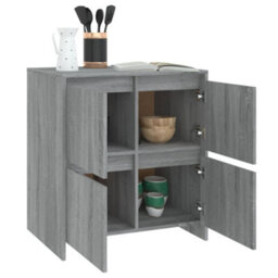 Berkfield Sturdy Sideboard Grey Sonoma 70X41X75 Cm Engineered Wood - thumbnail 6