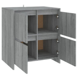 Berkfield Sturdy Sideboard Grey Sonoma 70X41X75 Cm Engineered Wood - thumbnail 5