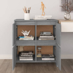 Berkfield Sturdy Sideboard Grey Sonoma 70X41X75 Cm Engineered Wood - thumbnail 9