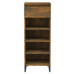 Walplus Shoe Rack Smoked Oak 40X36X105 Cm Engineered Wood - thumbnail 5
