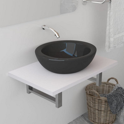 Berkfield Bathroom Wall Shelf For Basin White 60X40X16.3 Cm - image 1
