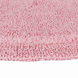Homescapes Luxury Reversible Round Bath Mat - Blush Pink - thumbnail 4