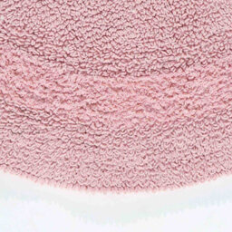 Homescapes Luxury Reversible Round Bath Mat - Blush Pink - thumbnail 2