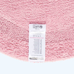 Homescapes Luxury Reversible Round Bath Mat - Blush Pink - thumbnail 3