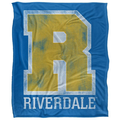 Riverdale Silky Varsity Supersoft Blanket Blue/yellow/white (One Size) - image 1