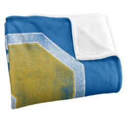 Riverdale Silky Varsity Supersoft Blanket Blue/yellow/white (One Size) - thumbnail 3