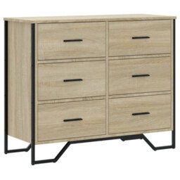 Vidaxl Chest Of Drawers Sonoma Oak 91X35.5X74.5 Cm Engineered Wood - thumbnail 2