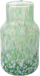Widdop Green Glass Decorative Vase With Tapered Design For Flowers And Home Display - thumbnail 1