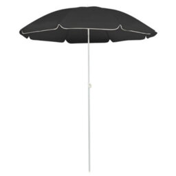Garden Parasol With Steel Pole Sunshade Outdoor Umbrella Anthracite - thumbnail 1