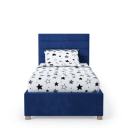 Rest Relax Lottie Solo Ottoman Bed Plush Velvet Navy Blue - Single 3Ft - thumbnail 3