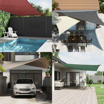 Berkfield Sun Shade Sail Terracotta 2X2X2 M 100% Polyester Oxford - image 1