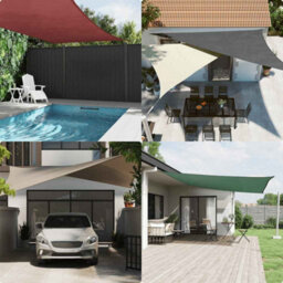 Berkfield Sun Shade Sail Terracotta 2X2X2 M 100% Polyester Oxford - thumbnail 1